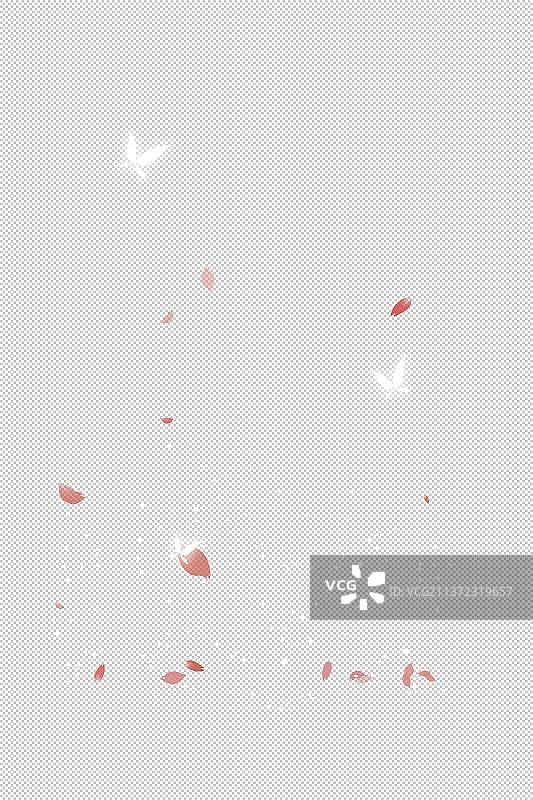 花瓣蝴蝶仙境效果背景元素图片素材