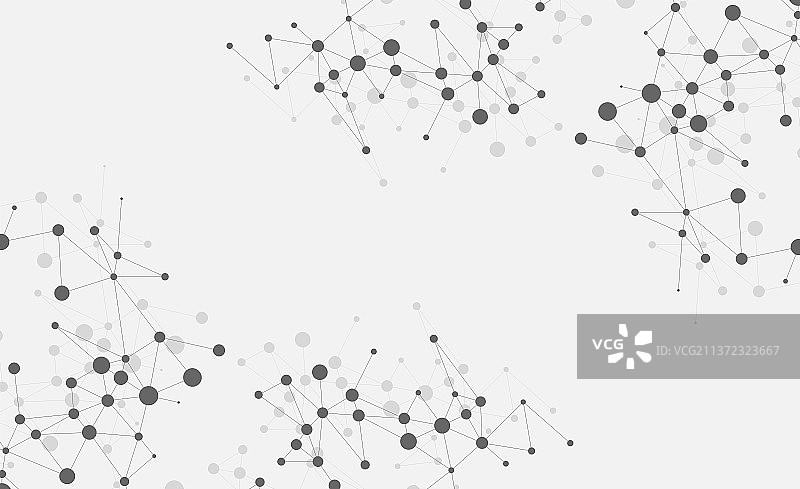 点线相互连接的抽象科技背景图片素材