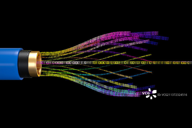 3D光缆数据传输图片素材