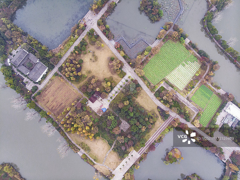 航拍白马湖图片素材