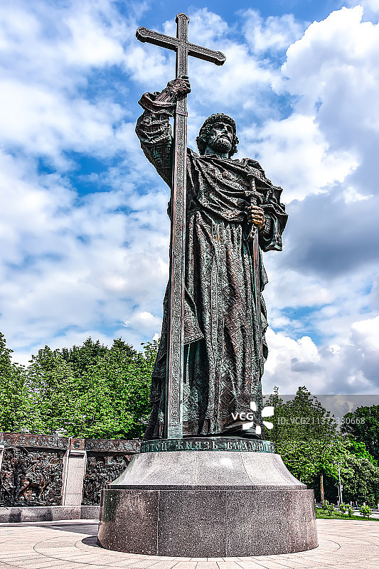 弗拉基米尔大公雕像-俄罗斯-莫斯科-Prince Vladimir图片素材