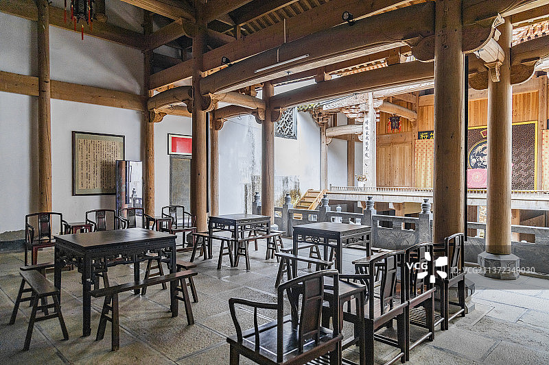 婺源汪口景区的戏台图片素材