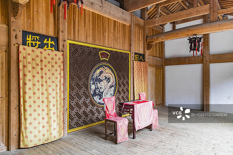 婺源汪口景区的戏台图片素材