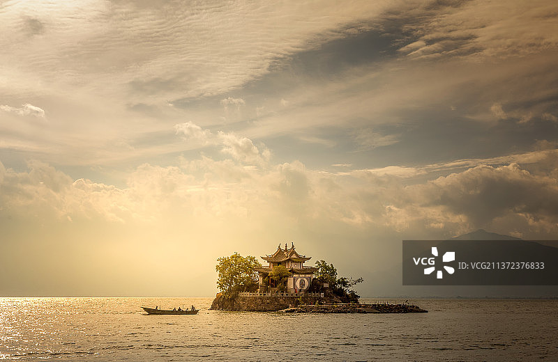 小普陀日落图片素材