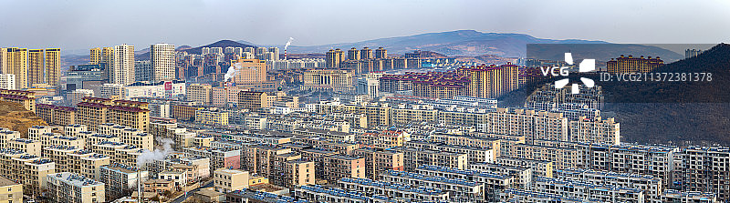 三线城市-大连瓦房店-楼房建设图片素材