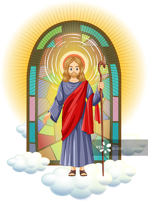 卡通风格的耶稣基督图片素材