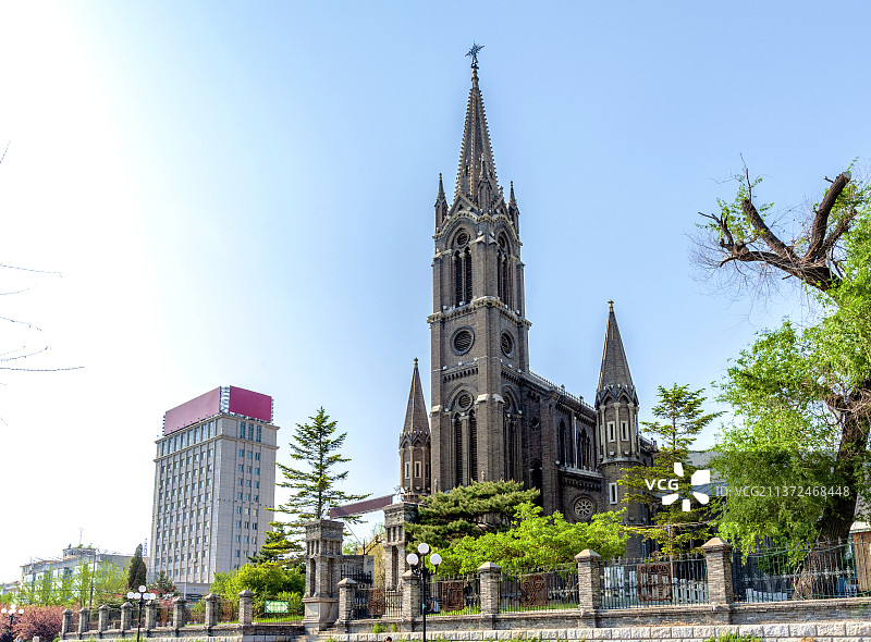 中国吉林省吉林市吉林天主教堂图片素材