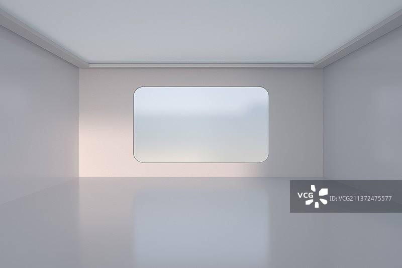 3D渲染光滑平整的空旷室内地面地板图片素材