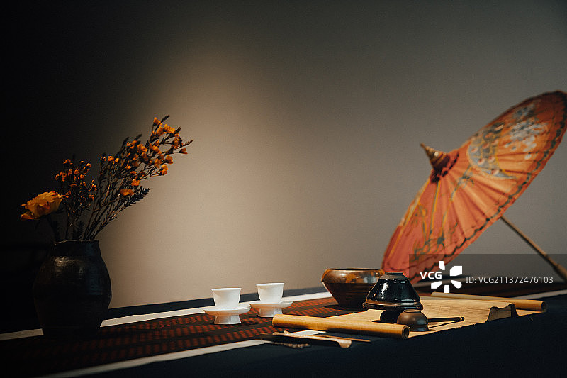 茶艺表演舞台图片素材