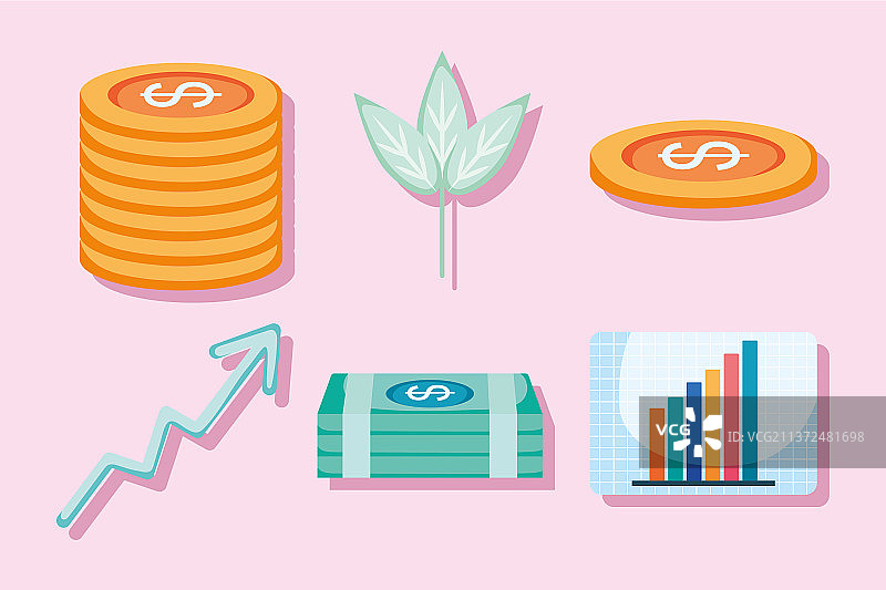 货币与金融组合图片素材