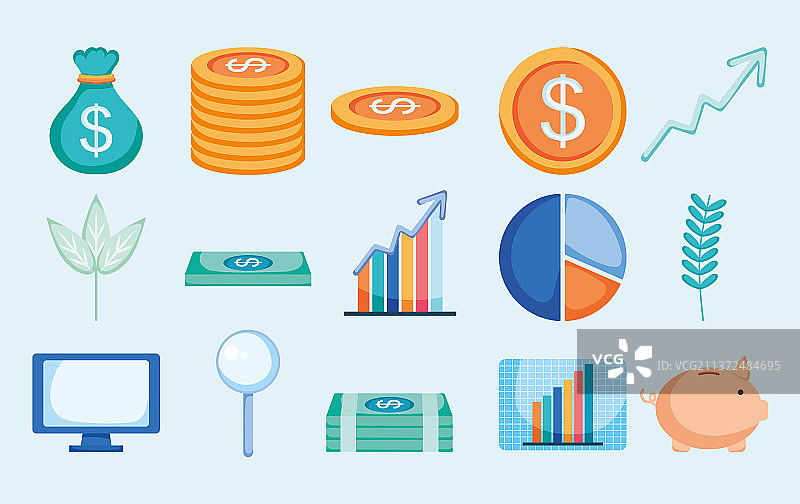 金融投资组合图片素材