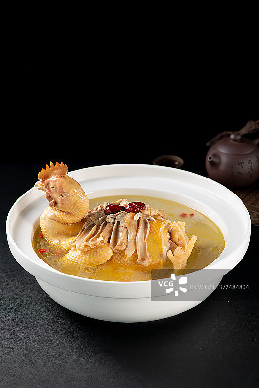 松茸土鸡汤图片素材