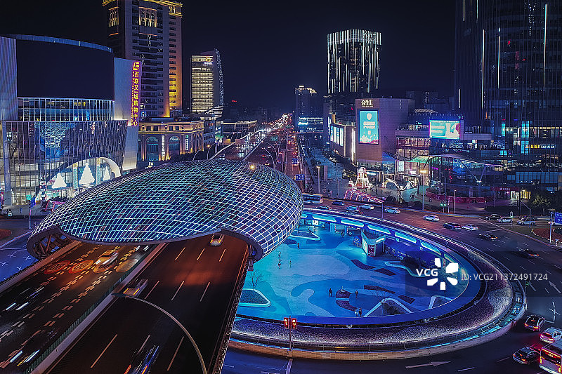 上海五角场中心彩蛋建筑图片素材