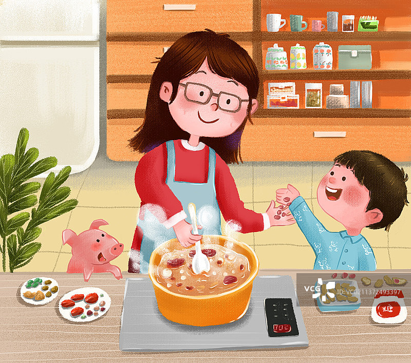 温馨的腊八节图片素材