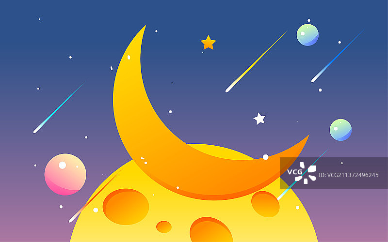 童话世界梦境星空插画关爱世界自闭症日海报图片素材