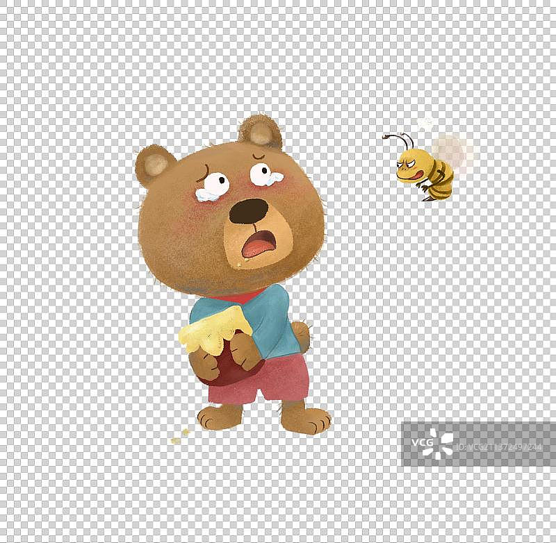 免抠动物素材-贪吃的小熊图片素材
