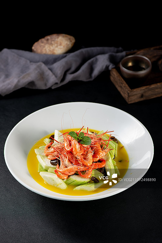 丝瓜烩河虾图片素材