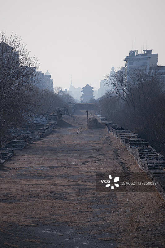 古城建筑箭楼北京遗址轮廓图片素材