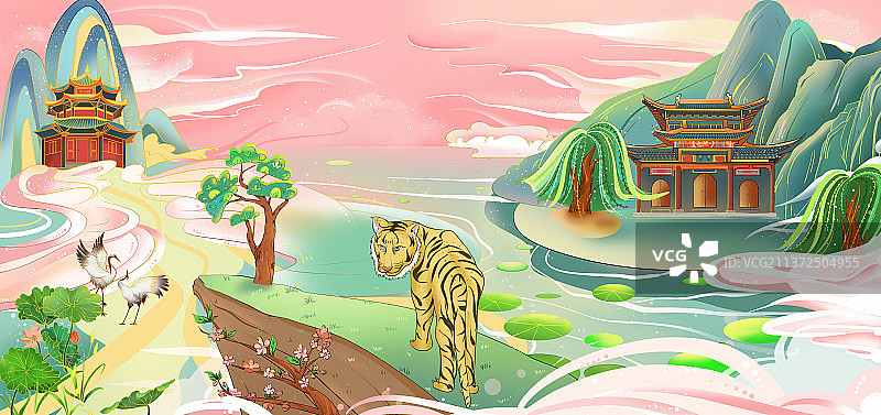 春和景明图图片素材