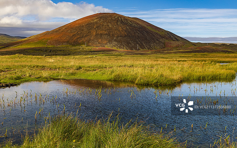 冰岛湖光山色图片素材