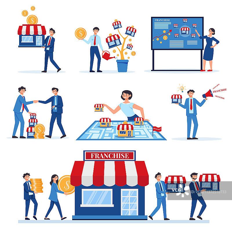 特许经营业务组合合集图片素材