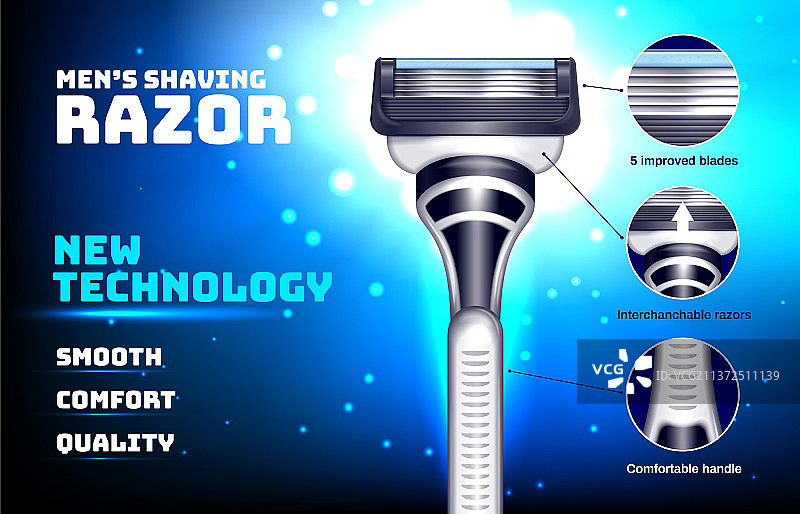 男士剃须刀海报图片素材