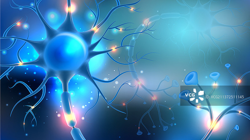 逼真神经元背景图片素材