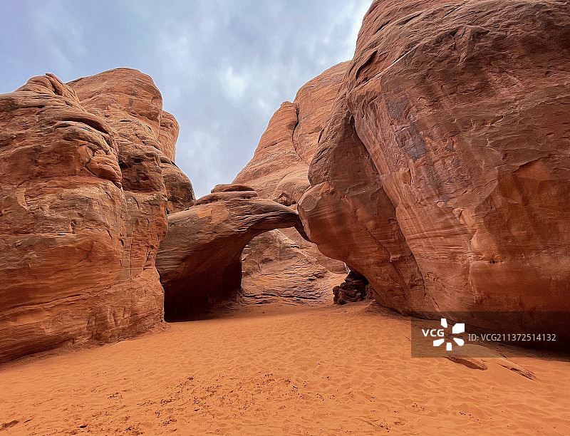 拱门国家公园岩层景观，犹他州摩押市，美国图片素材