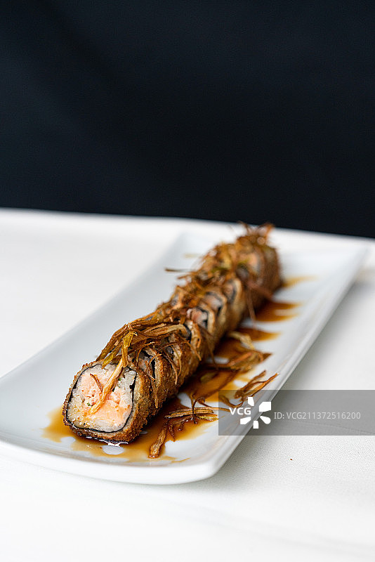 寿司卷，旧金山海鲜拼盘特写图片素材