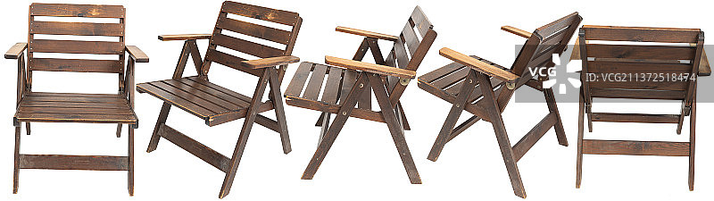 波兰产折叠木椅旧模型图片素材