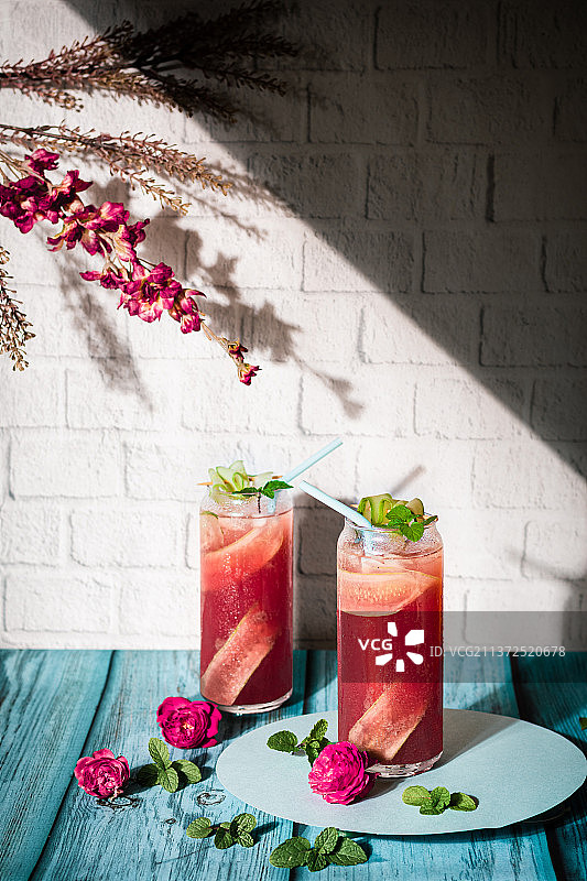 桌上饮品特写，印度马哈拉施特拉邦浦那图片素材