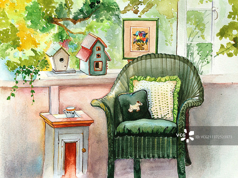 午后的甜蜜花园图片素材