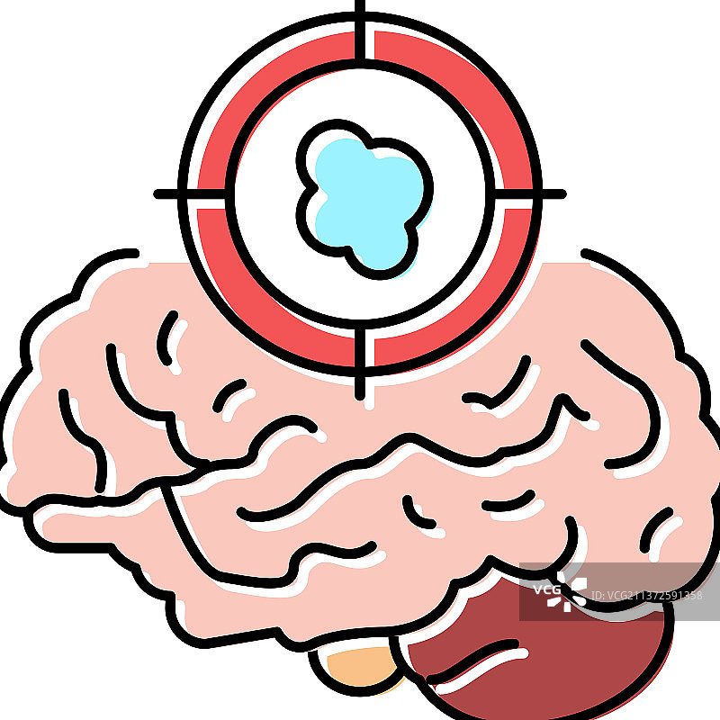 肿瘤切除彩色图标图片素材