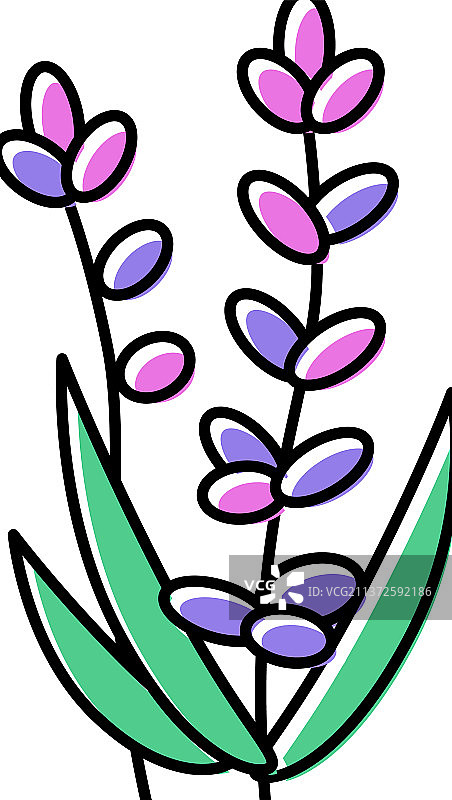 薰衣草香薰彩色图标图片素材