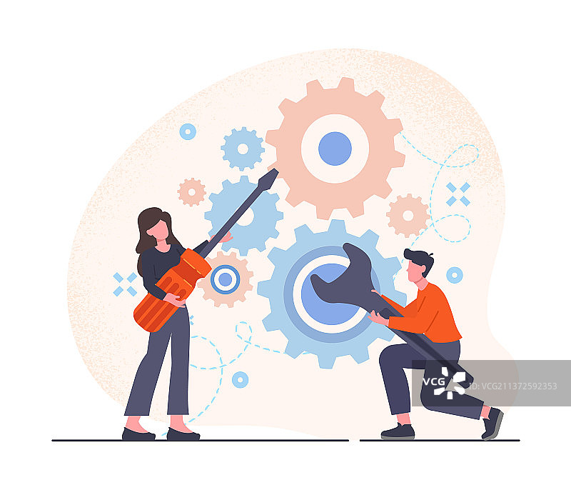 维修和维护抽象概念图片素材