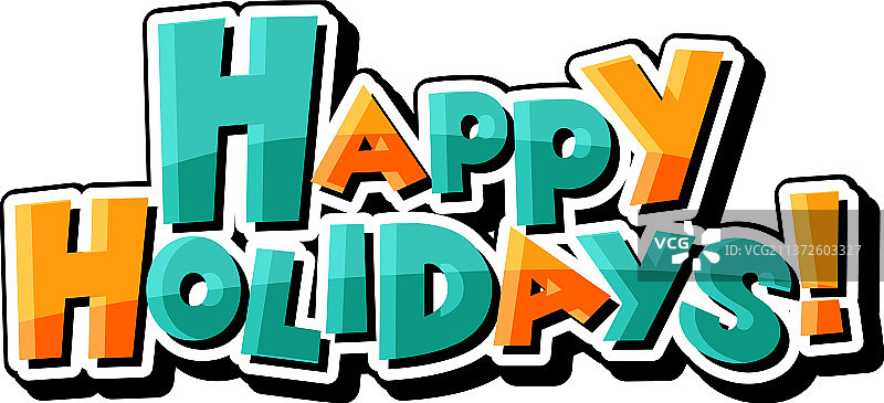 白色背景上的节日快乐文本图标图片素材