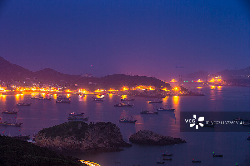 枸杞岛嵊山岛夜景图片素材