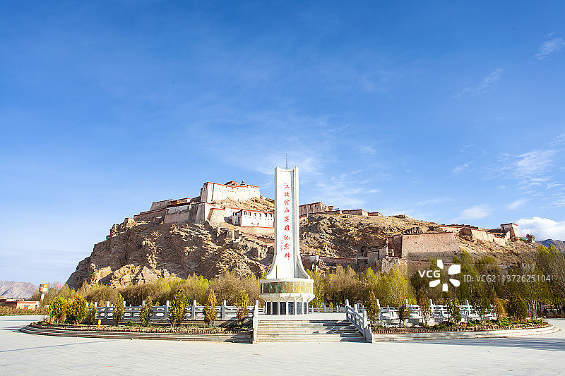 江孜宗山古堡图片素材