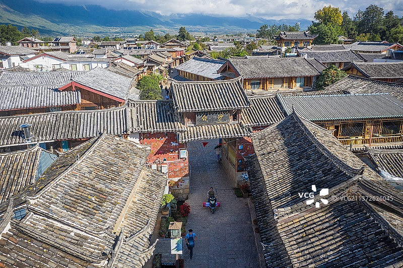 云南丽江纳西族故乡白沙古镇风光图片素材