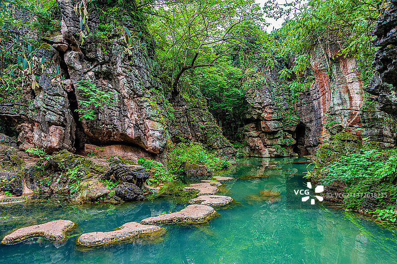 中国贵州安顺天星桥景区天然盆景区图片素材
