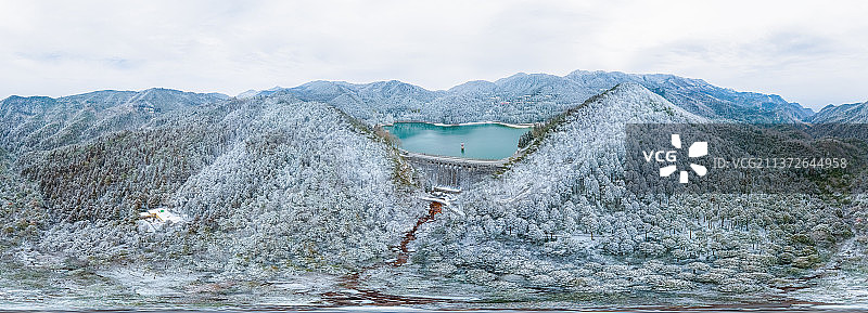 江西省九江市庐山5A风景区冬季雪景风光图片素材