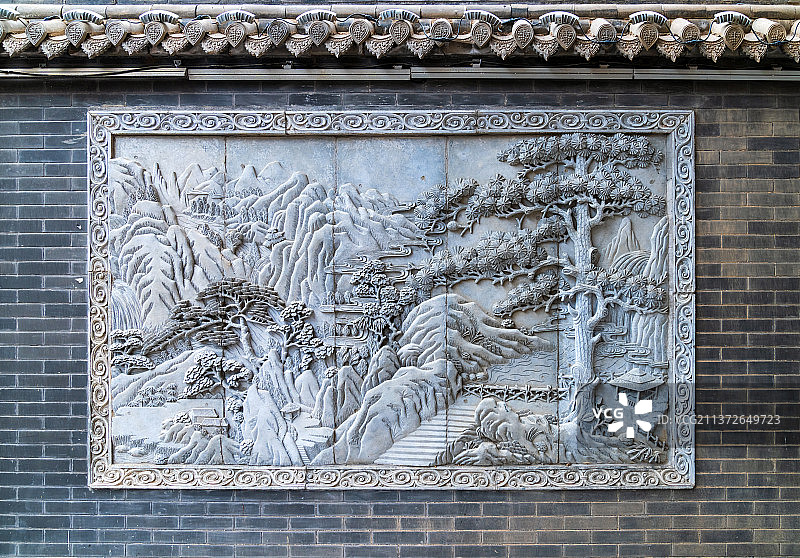 甘肃临夏八坊十三巷精美的回族砖雕图片素材