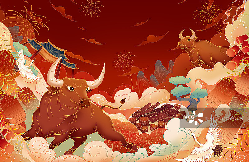 牛气冲天图片素材