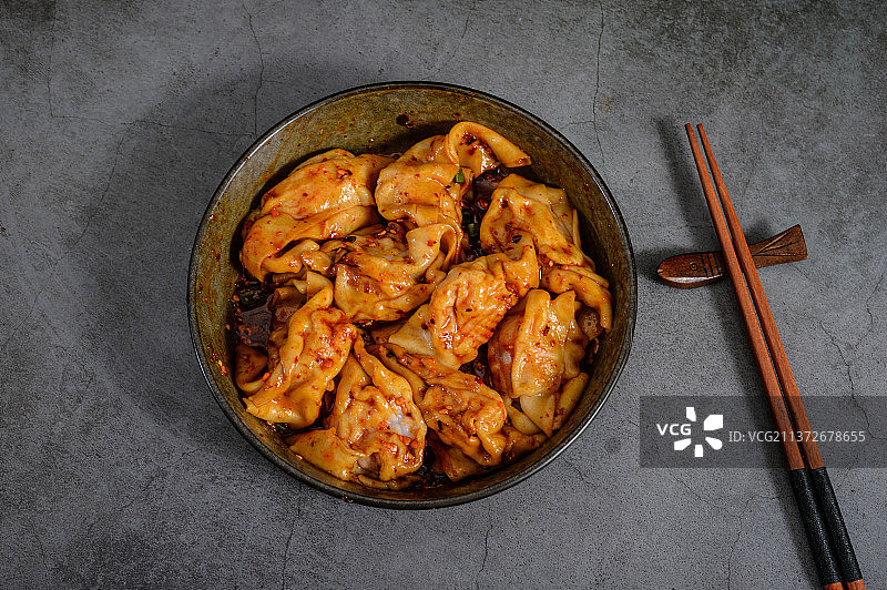 干拌抄手图片素材