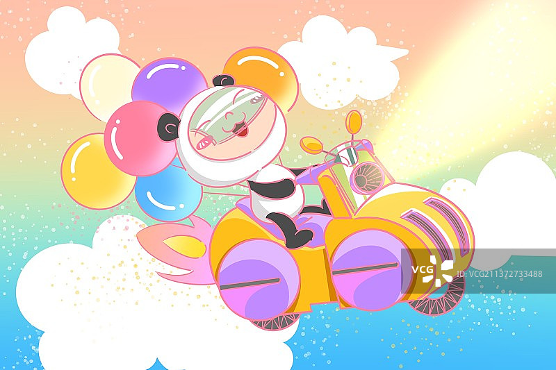 熊猫机车图片素材