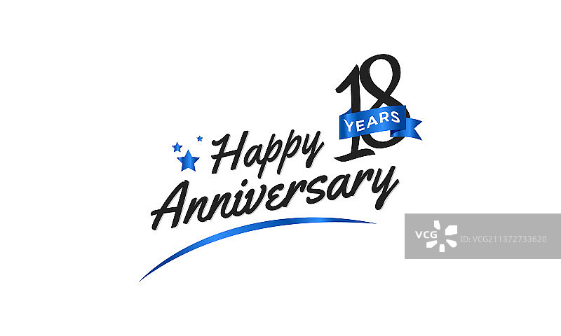 蓝色飘带18周年庆典图片素材