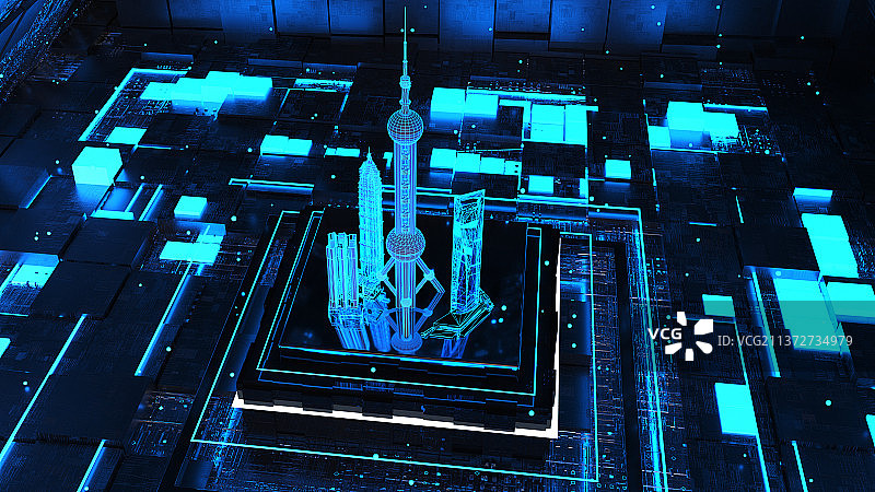 芯片酷炫创意科技场景图片素材