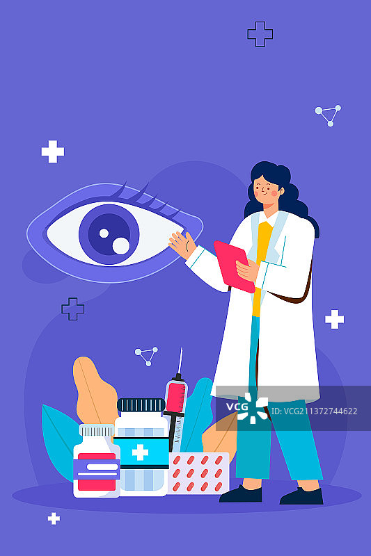 眼科医生矢量插画图片素材
