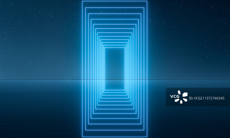 蓝色未来科技特效光效发光线条形状创新设计图片素材
