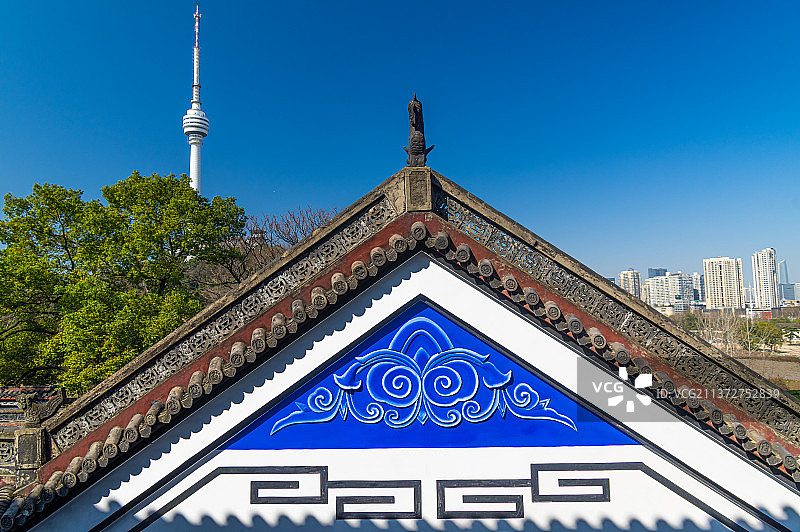 湖北武汉汉阳晴川阁公园风光图片素材